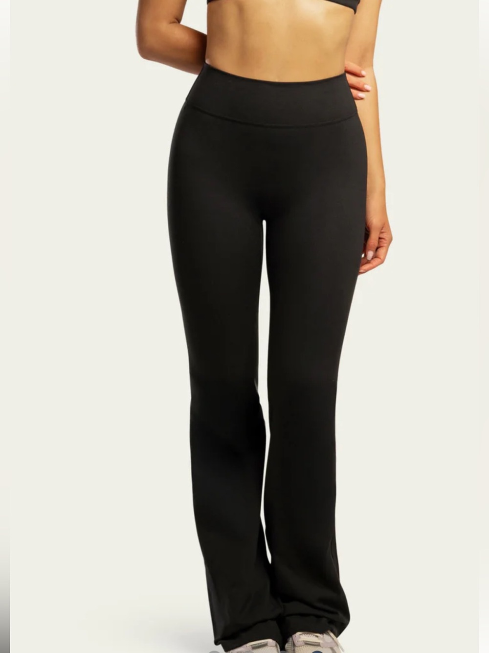 The Leisure Pant - High-Rise Black Flare Leggings